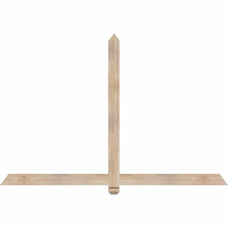 Ekena Millwork Eugene Smooth Timber Gable Bracket, Douglas Fir, 72"W x 48"H x 1 1/2"D x 3 1/2"F, 16/12 Pitch GBW072X48X0204EUG00SDF